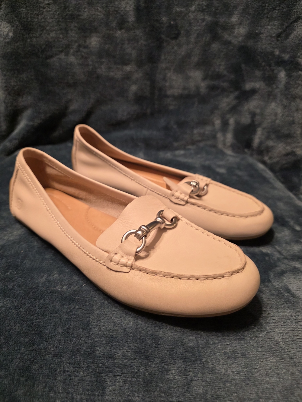 Born Women's Cream Horsebit Loafers